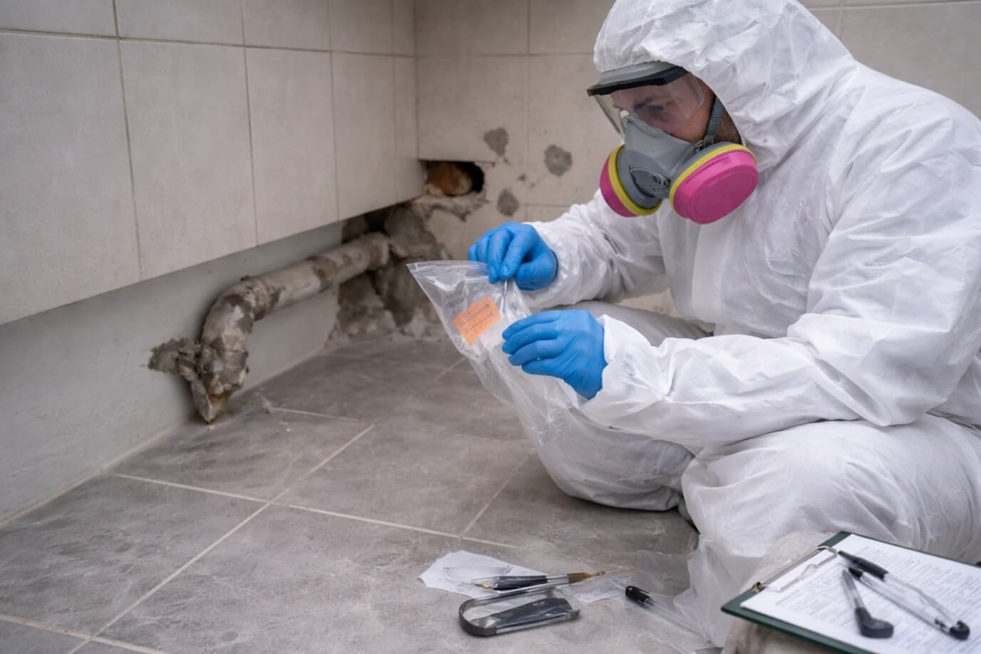 Asbestos sampling and testing at residential property in South Yarra Melbourne Victoria